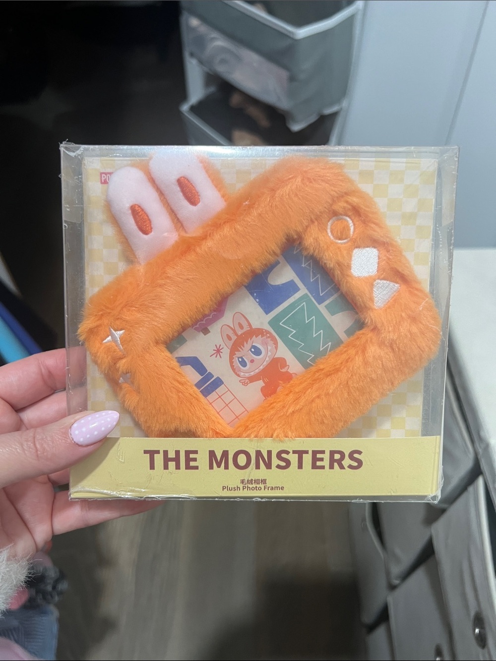 Labubu Orange Plush Photo Frame